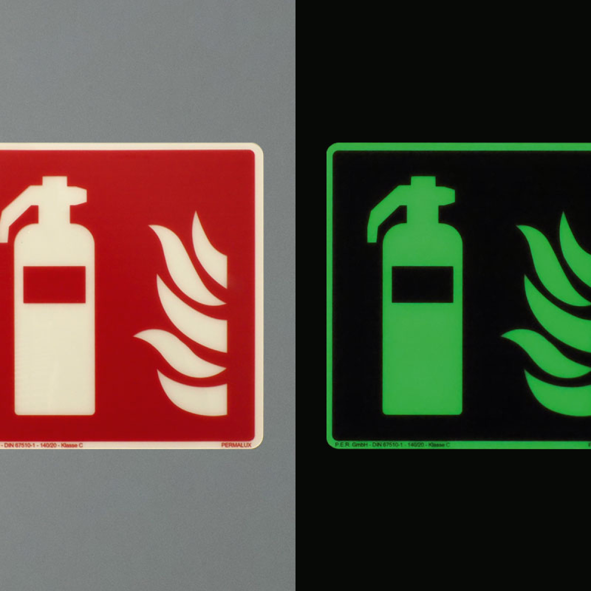 Photoluminescent signs PERMALUX