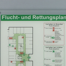 Sicherheitsgrafiken und Fluchtwegpläne Bild zu Sicherheitsgrafiken und Fluchtwegpläne