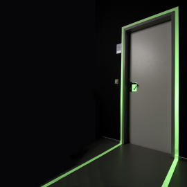 Langnachleuchtende Leitsysteme, <br>Markierungen und Schilder Bild zu Langnachleuchtende Leitsysteme, <br>Markierungen und Schilder