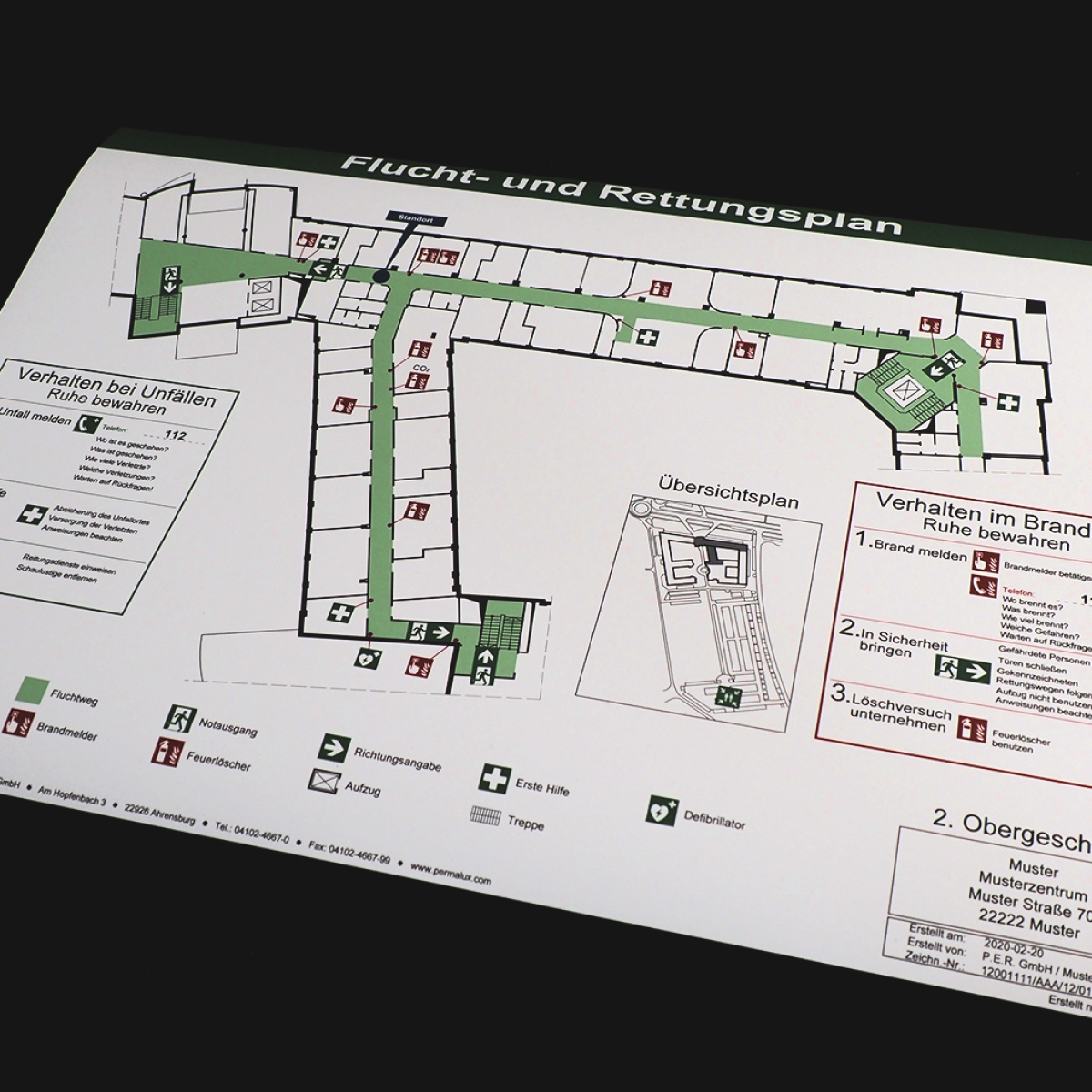 Escape route plans PERMALUX