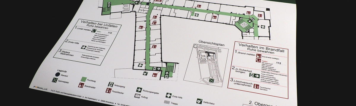 Escape route plans PERMALUX